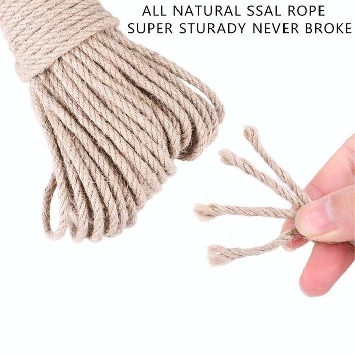 30m Pets Hemp Rope Cat Scratch Board Sword Rope Accessories Protect Cat Grip Toy Grabbing Materia...