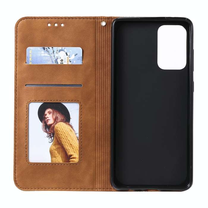 For Samsung Galaxy A72 5G / 4G Lucky Flowers Embossing Pattern Magnetic Horizontal Flip Leather C...