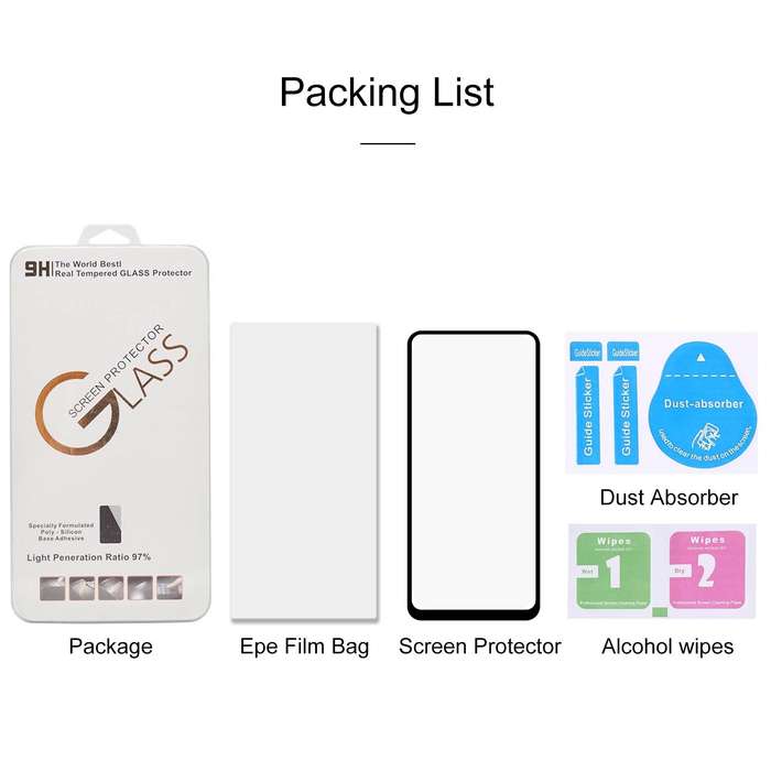 For LG K51S Full Glue Full Screen Tempered Glass Film