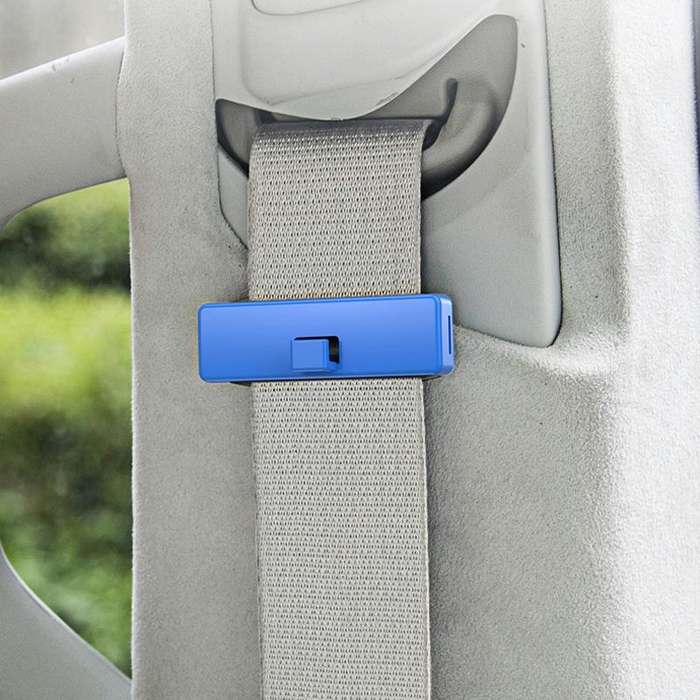 SHUNWEI 1pair Car Safety Belt Limiter Anti-Stranglehold Clip(Black)
