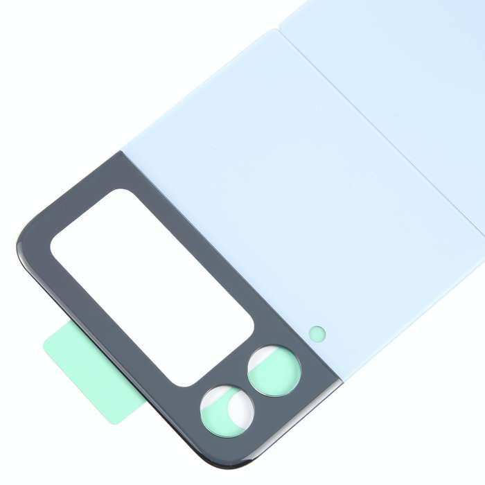 For Samsung Galaxy Z Flip4 SM-F721B Battery Back Cover with Camera Lens Cover(Blue)