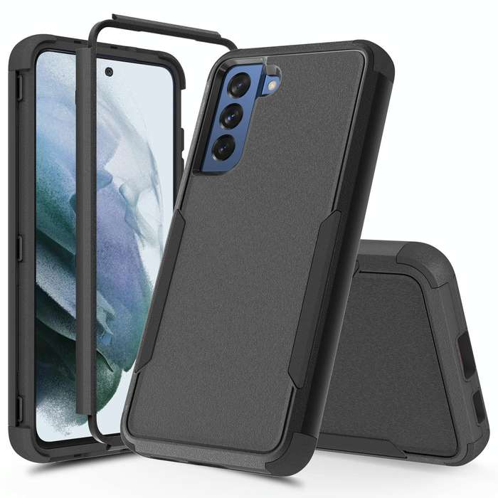 For Samsung Galaxy S21 FE TPU + PC Shockproof Protective Case(Black)