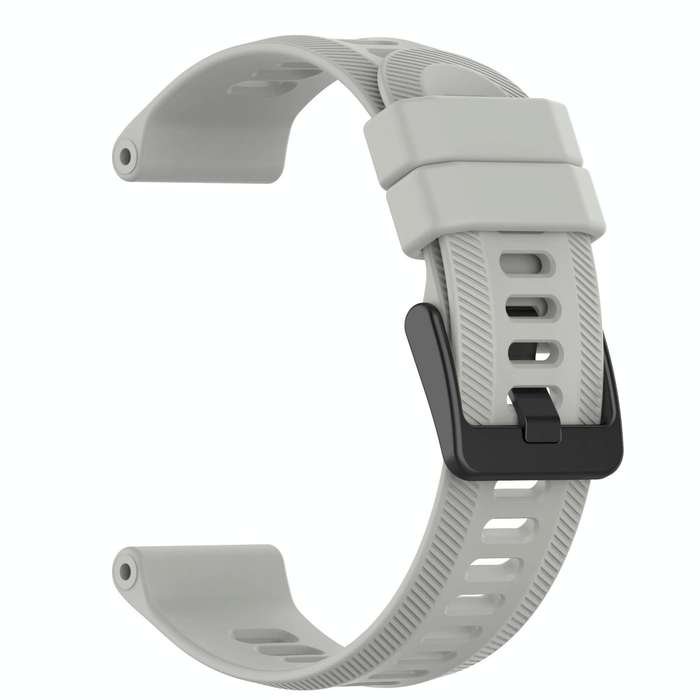 For Garmin Forerunner 945 22mm Solid Color Silicone Watch Band(Rock Gray)