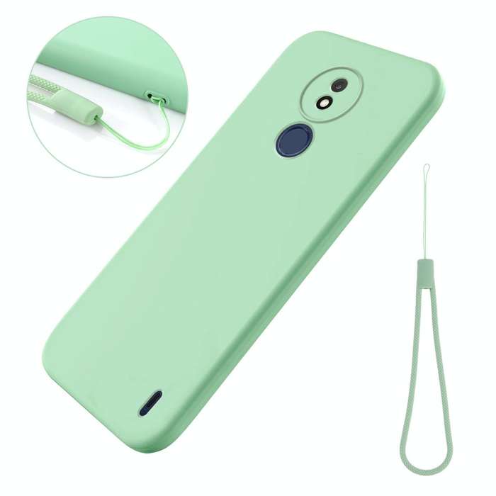 For Nokia C21 Pure Color Liquid Silicone Shockproof Phone Case(Green)