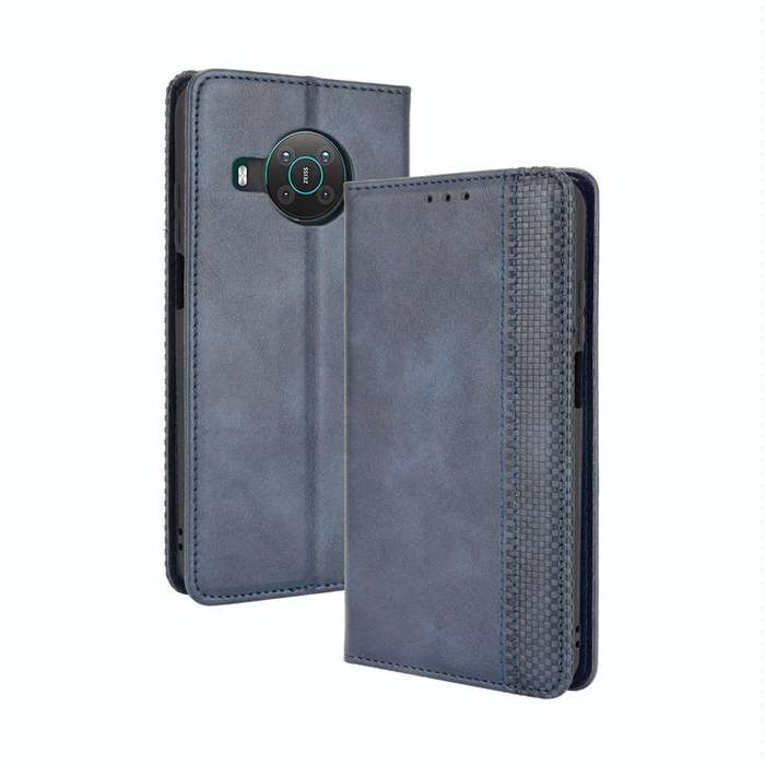 For Nokia X10 / X20 Magnetic Buckle Retro Crazy Horse Texture Horizontal Flip Leather Case with H...