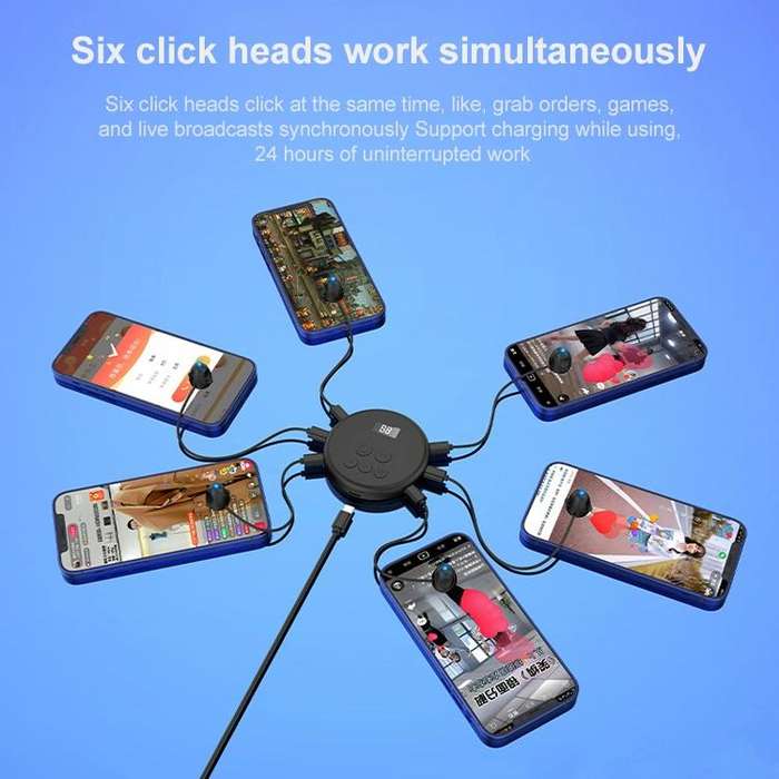 G30 Universal Digital Display Like Device Mobile Phone Automatic Screen Clicker, Style:One Machin...