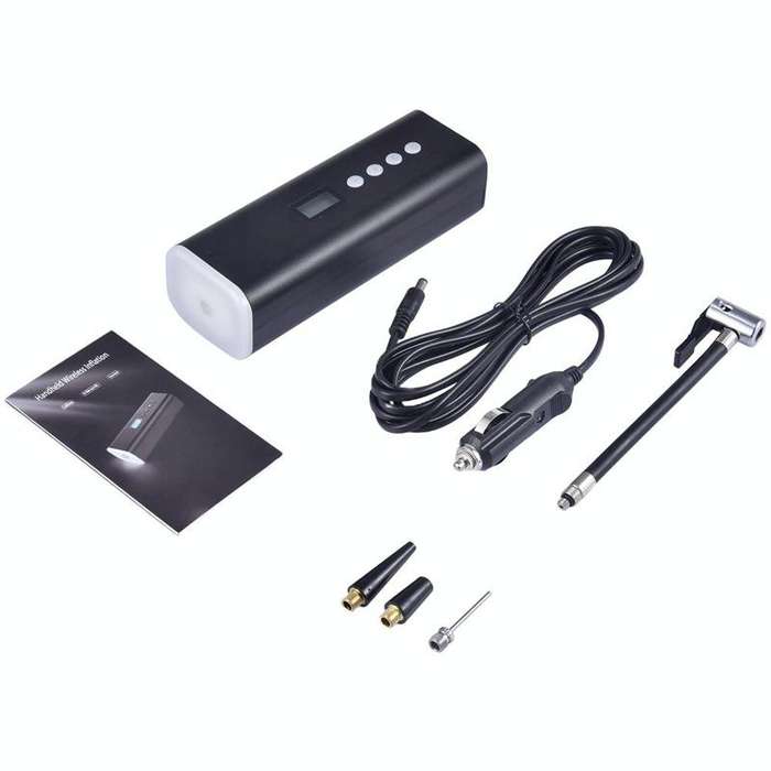 H68 Handheld Mini Wireless Smart Car Inflator Pump Portable Multifunctional Tire Air Pump(Black)