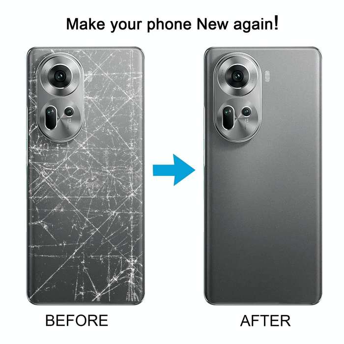 For OPPO Reno11 5G Original Battery Back Cover with Camera Lens Cover(Grey)