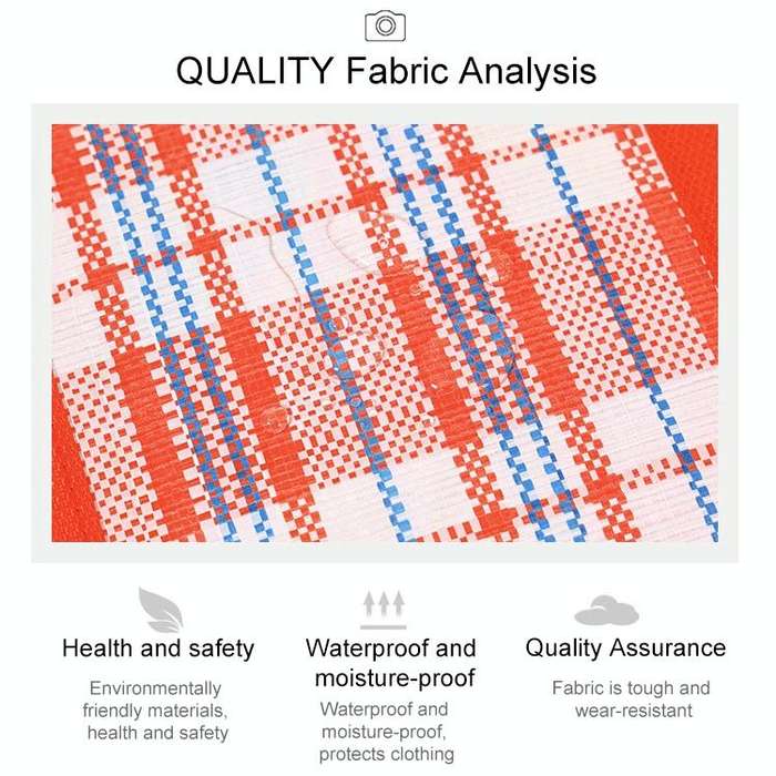 48x32x24cm Woven Bags Moving Bags Packing Bags Dustproof and Moistureproof Quilt Storage Bag(Rand...