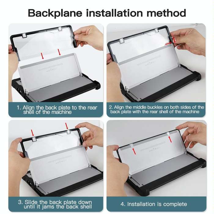 For MicroSoft Surface Pro 8 Acrylic Transparent Hand Shoulder Strap Laptop Case