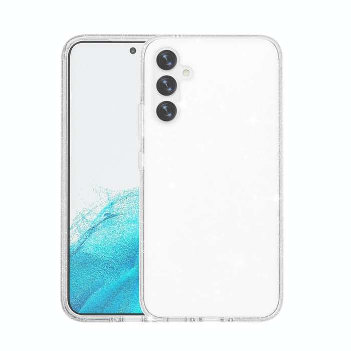 For Samsung Galaxy A34 5G Shockproof Terminator Glitter Powder Phone Case(White)