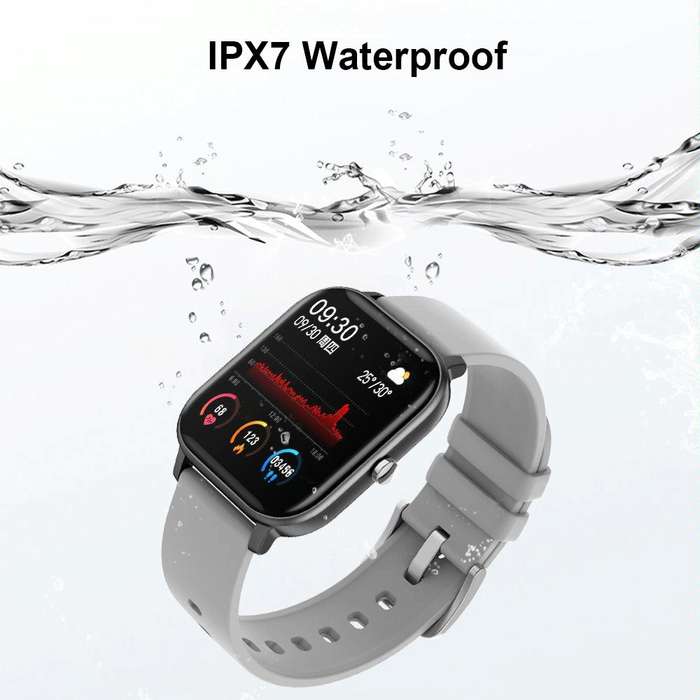 P8 1.4 Inch Heart Rate Blood Pressure Monitoring Smart Watch, Color: Silver Gray