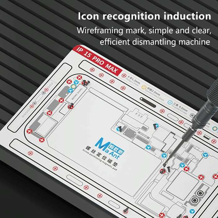 For iPhone 14 Pro Max MaAnt Double-sided Screw Positioning Flexible Soft Magnetic Pad