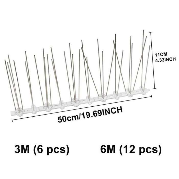 5 PCS / Set Bird Repeller 50cm Stainless Steel Nails Bird Spikes SK411