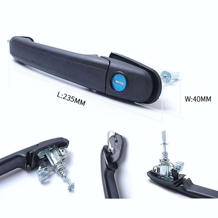 Car Front Door handle 6N0837207C, 66N0837207D + 2 Keys for Volkswagen Polo