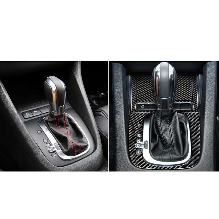 Carbon Fiber Car Ashtray Frame Decorative Sticker for Volkswagen Golf 6 2008-2012