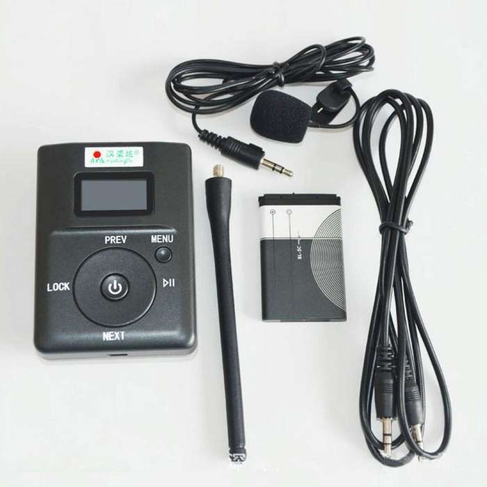 HRD-831 Portable FM Transmitter Receiver, Support TF Card (Black)