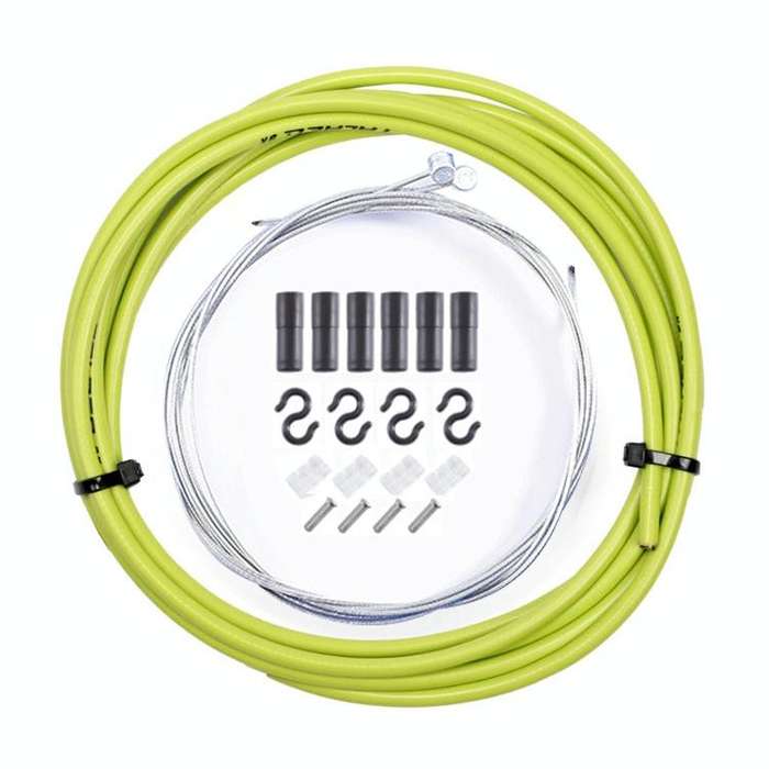 7 in 1 Cylindrical Head PVC Brake Cable Tube Set for Mountain Bike (Green)