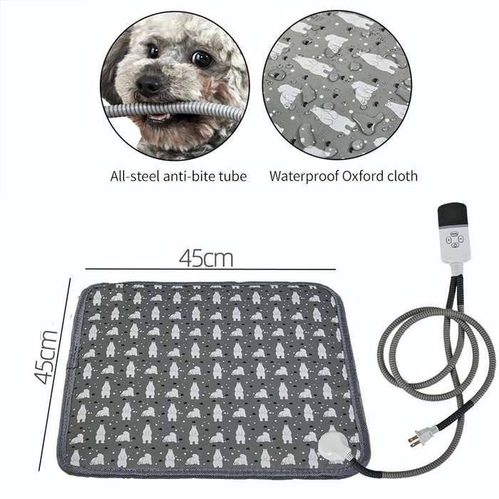 CW45 45x45cm Multi-level Temperature Regulating Timing Pet Heating Pad, Spec: EU Plug