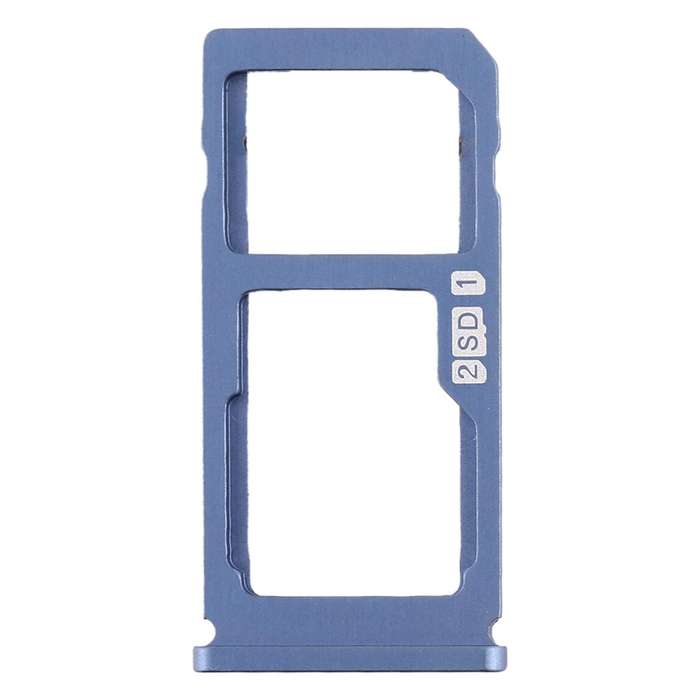 SIM Card Tray + SIM Card Tray / Micro SD Card Tray for Nokia 8 / N8 TA-1012 TA-1004 TA-1052 (Blue)
