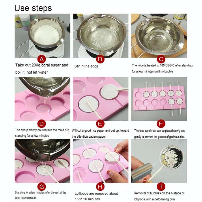 12-Capacity DIY Silicone Lollipop Chocolate Molds(Cow Shape)