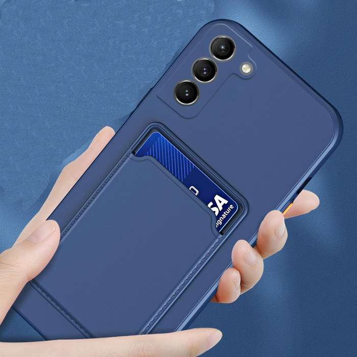 For Samsung Galaxy S23 5G Skin Feel Card TPU Contrast Color Button Phone Case(White)