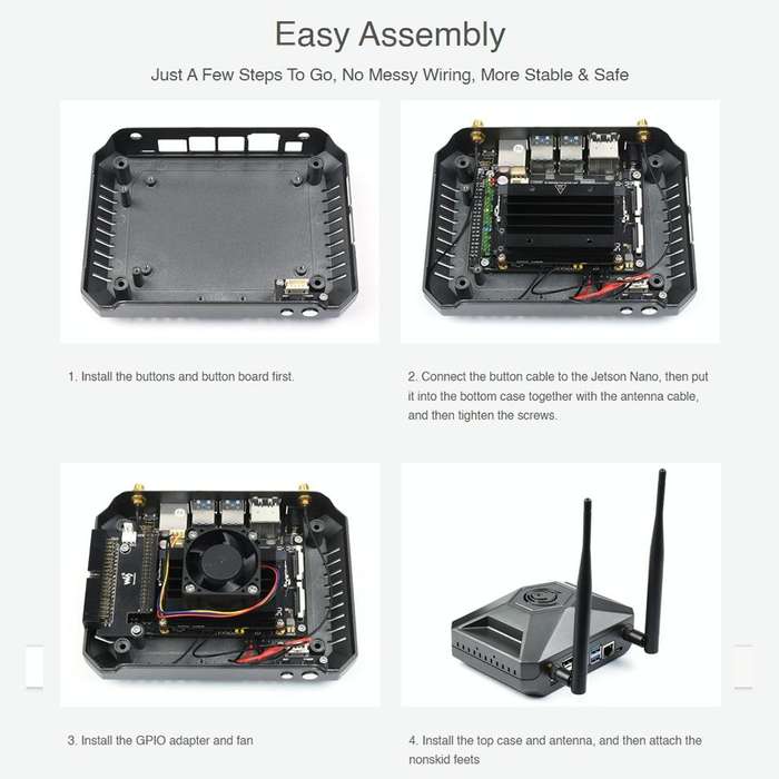 Waveshare Aluminum Case Type F for Jetson Nano Development Kit