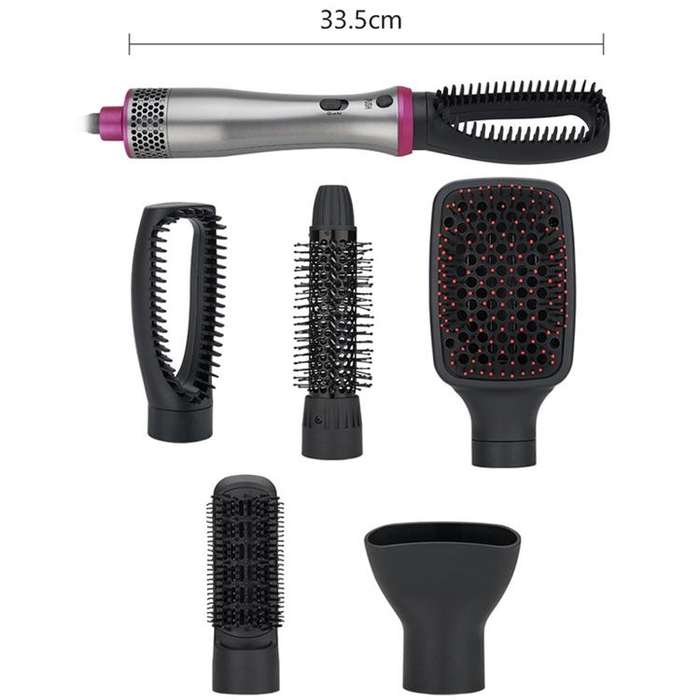 Five-in-one Multifunctional Head-changing Hairbrush Comb Straight Dual-purpose Electric Straight ...