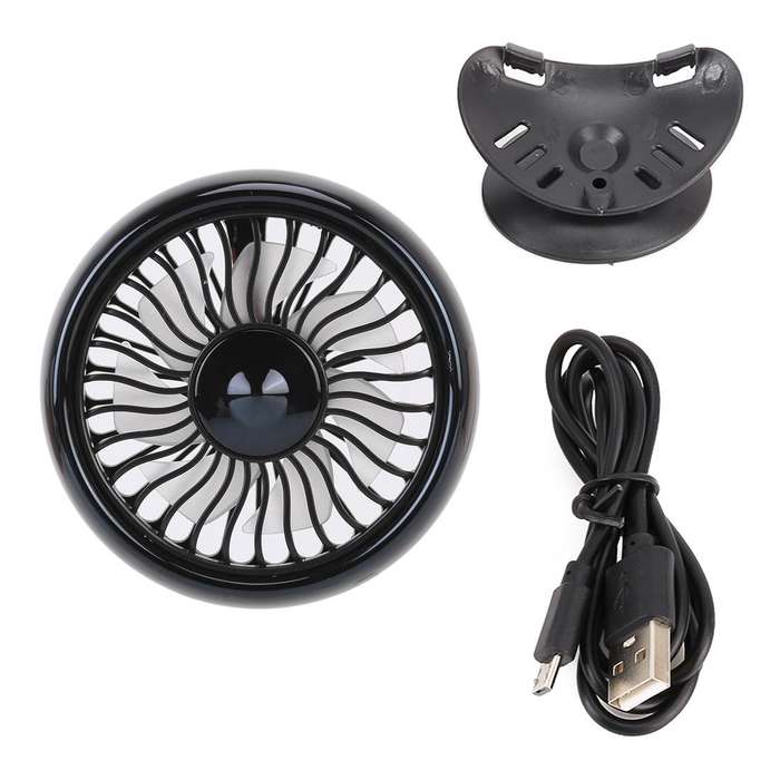 Portable Car Electric Cooling Fan with Base(Black)