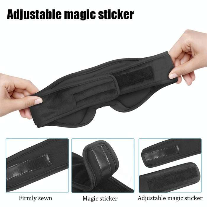 EM4 Bluetooth 5.2 Eye Mask Wireless Headphone Eye Protection for Sleep Office Lunch Break(Black)