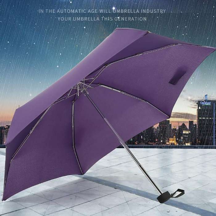 Mini Capsule Pocket Umbrella Windproof Foldable Travel Compact Umbrella(Gray)