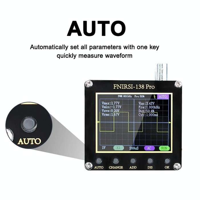 FNIRSI Handheld Small Teaching Maintenance Digital Oscilloscope, Specification: Standard Without ...