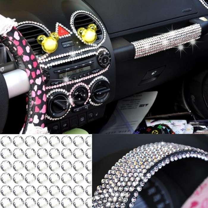 4mm Glitter Crystal Diamond Decoration / Shining Rhinestone Sticker for Car Sticker & Cell Phone ...