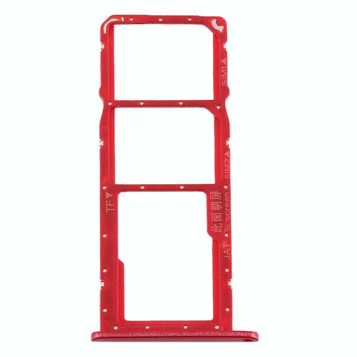 SIM Card Tray + SIM Card Tray + Micro SD Card Tray for Huawei Honor 8A Pro (Red)