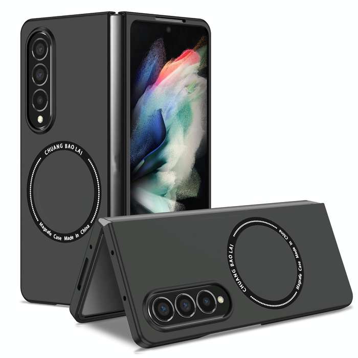 For Samsung Galaxy Z Fold4 Magsafe Magnetic Folding PC Phone Case(Black)