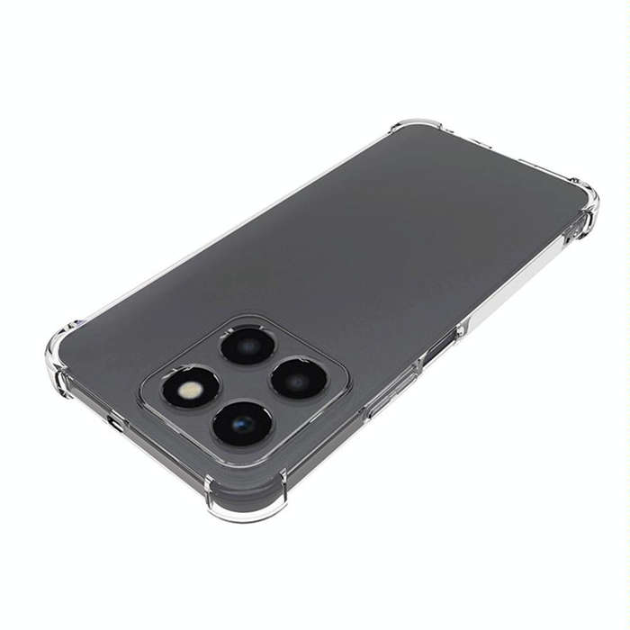 For Honor X6a 4G Shockproof Non-slip Thickening TPU Phone Case(Transparent)