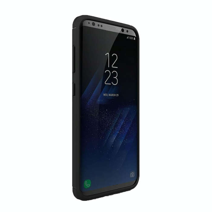 For Galaxy S8 Brushed Carbon Fiber Texture Shockproof TPU Protective Cover Case (Black)