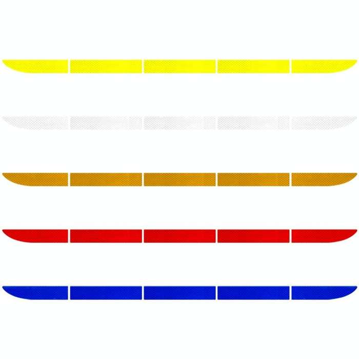 5 Sets Car Trunk Reflective Decorative Strip Anti-Scratch Car Tail Warning Decorative Stickers(Ye...