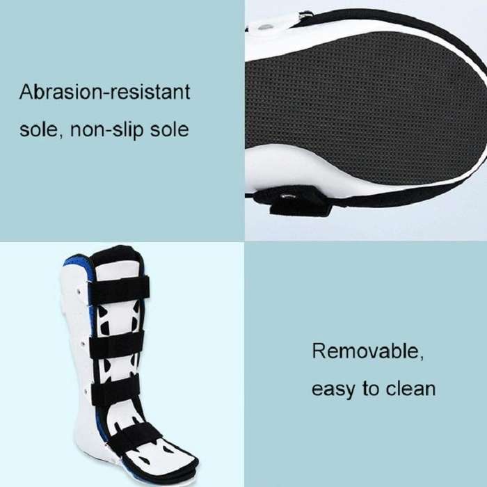 Calf Ankle Fracture Sprain Fixation Brace Plaster Shoe Foot Support Brace, Size: M Left(Short)