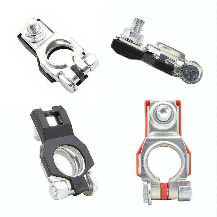 Car Battery Connector Pure Copper Tinned Battery Clamp(1pair)