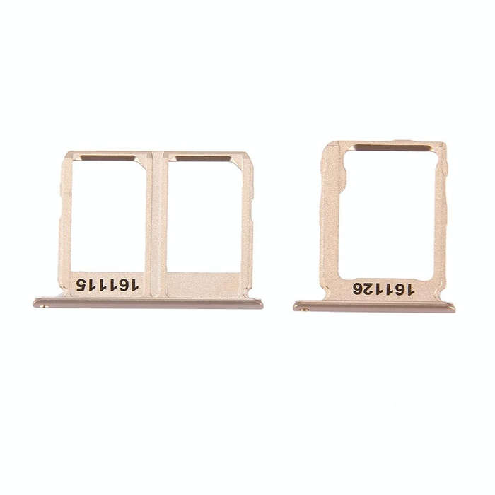 For Galaxy C9 Pro / C9000 SIM Card Tray + Micro SD Card Tray (Gold)