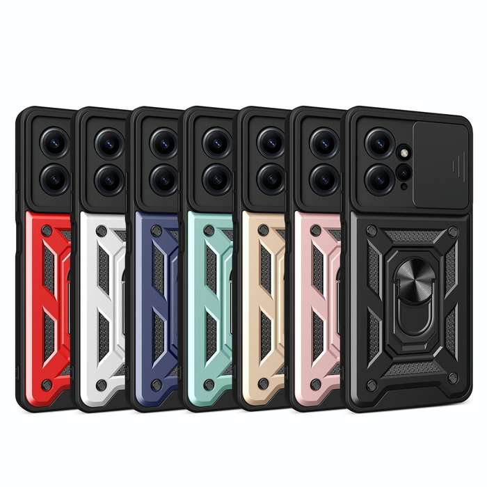 For Xiaomi Redmi Note 12 4G Global Sliding Camera Cover Design Phone Case(Black)