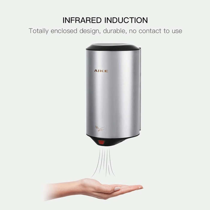 304 Stainless Steel Automatic SensorJet Hand Dryer High Speed Airflow for Home Hotel Airport Hand...