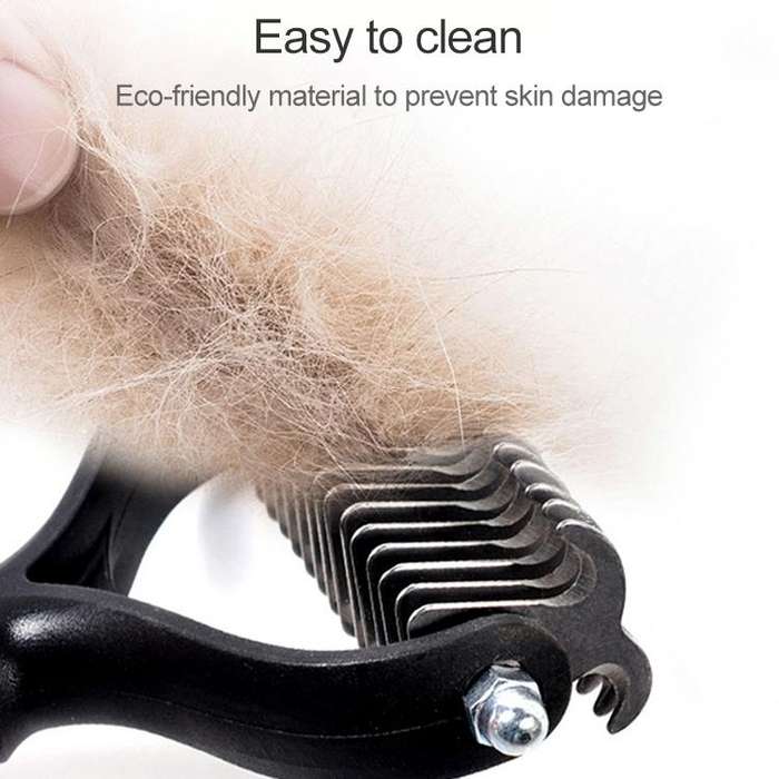 Fur Hair Grooming Hair Shedding Tool Brush for Dog Pet Cat(Blue)