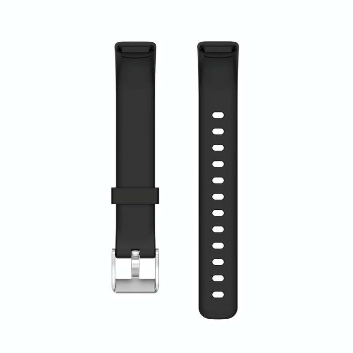 For Fitbit Luxe Silicone Watch Band, Size:S(Black)