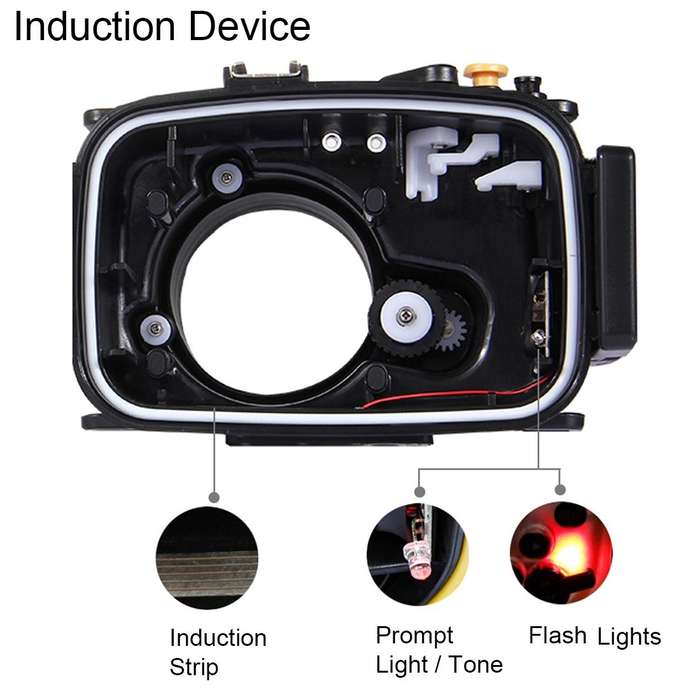 PULUZ 40m Underwater Depth Diving Case Waterproof Camera Housing for Sony A6000 (E PZ 16-50mm F3....