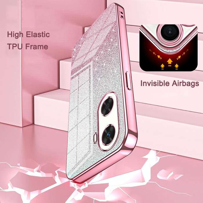 For Huawei nova 9 SE Gradient Glitter Powder Electroplated Phone Case(Purple)