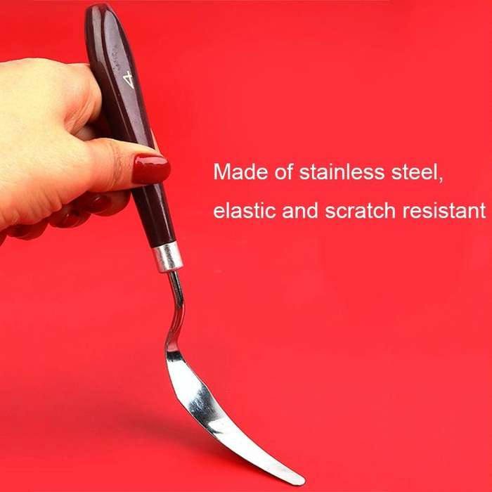 1 Sets/5PCS Wooden Handle Acrylic Painting Gouache Paint Knife