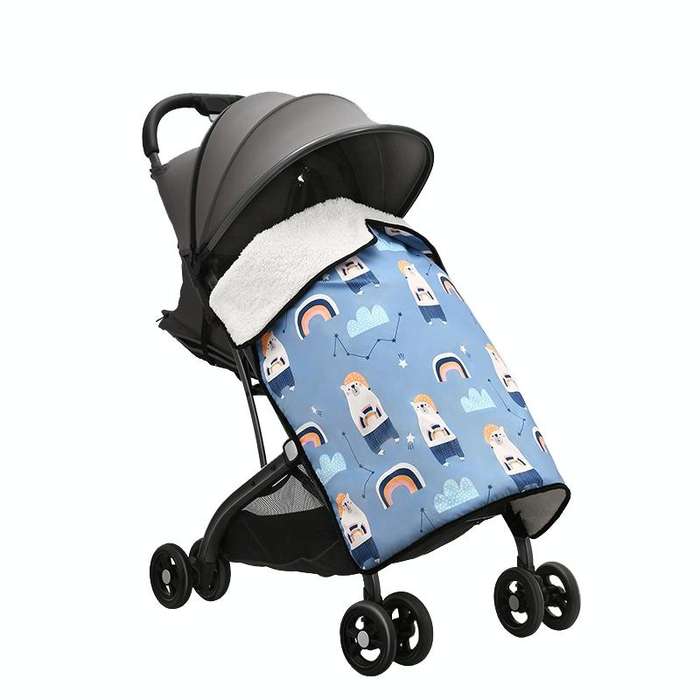 BB1021 Stroller Padded Thickened Windproof Blanket Waterproof Portable Warm Baby Blanket(Bear)