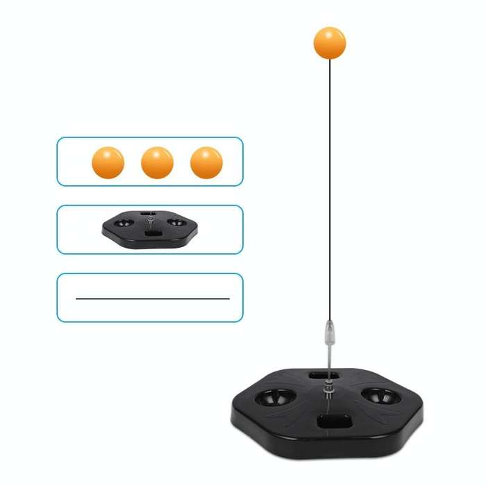 Single Table Tennis Trainer Elastic Flexible Shaft Fixed Ball Training Device, Specification: Bla...